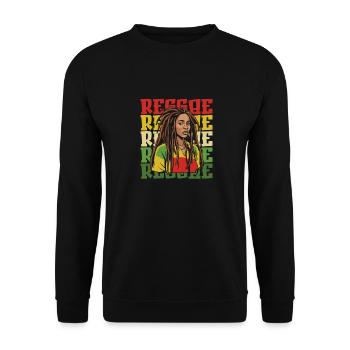 Reggae - Unisex Sweatshirt - black - Front - Alina (178cm) & Michal (187cm)