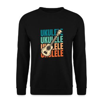 Ukulélé - Sweat-shirt Unisexe - noir - Devant - Alina (178cm) & Michal (187cm)
