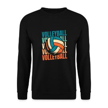 Volleyball Volleyballer - Unisex Pullover - Schwarz - Vorne - Alina (178cm) & Michal (187cm)