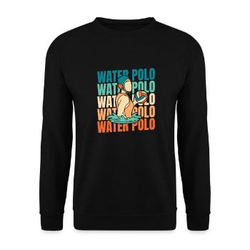 Water-polo water-polo - Sweat-shirt Unisexe - noir - Devant - Alina (178cm) & Michal (187cm)