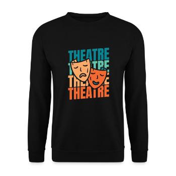 Theater Schauspieler - Unisex Pullover - Schwarz - Vorne - Alina (178cm) & Michal (187cm)