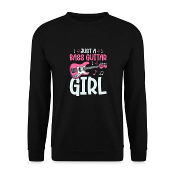 Bassist Bass Guitar Basser - Unisex Sweatshirt - black - Front - Alina (178cm) & Michal (187cm)