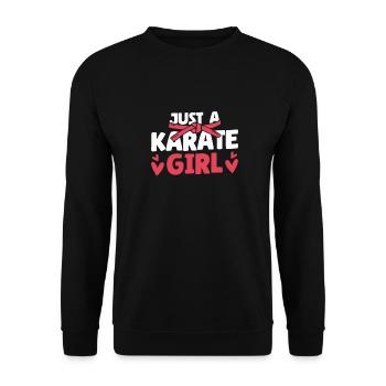 Karaté juste une fille de karaté - Sweat-shirt Unisexe - noir - Devant - Alina (178cm) & Michal (187cm)