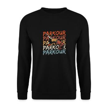 Parkour - Sweat-shirt Unisexe - noir - Devant - Alina (178cm) & Michal (187cm)