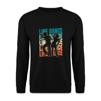Line Dance - Unisex Sweatshirt - black - Front - Alina (178cm) & Michal (187cm)