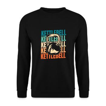 Kettlebell - Unisex Sweatshirt - black - Front - Alina (178cm) & Michal (187cm)