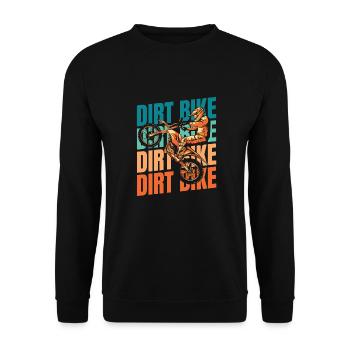 Mx Motocross Dirt Bike - Unisex Sweatshirt - black - Front - Alina (178cm) & Michal (187cm)