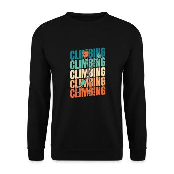 Klettern Kletterer - Unisex Pullover - Schwarz - Vorne - Alina (178cm) & Michal (187cm)