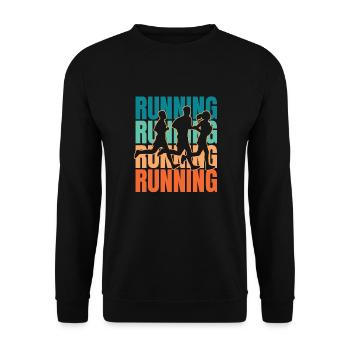 Xc Läufer Cross Country Running - Unisex Pullover - Schwarz - Vorne - Alina (178cm) & Michal (187cm)