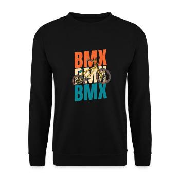 Bmx Bmx Biker - Unisex Pullover - Schwarz - Vorne - Alina (178cm) & Michal (187cm)