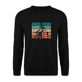 Barrel Racing Western Riding Barrel Racing - Unisex Sweatshirt - black - Front - Alina (178cm) & Michal (187cm)