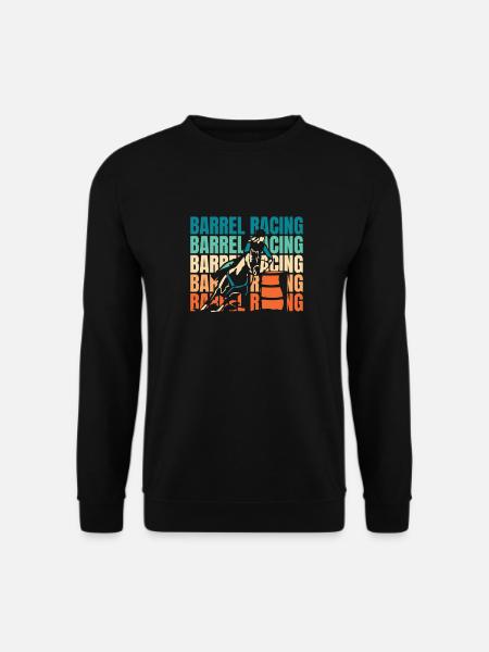 Fassrennen Westernreiten Barrel Racing - Unisex Pullover - Schwarz