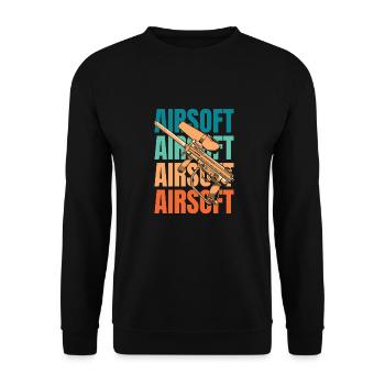 Airsoft - Unisex Sweatshirt - black - Front - Alina (178cm) & Michal (187cm)