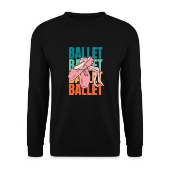 Ballet Balerina - Unisex Pullover - Schwarz - Vorne - Alina (178cm) & Michal (187cm)