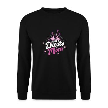 Darts Darts Player Mom Just A Darts Mom - Unisex Sweatshirt - black - Front - Alina (178cm) & Michal (187cm)