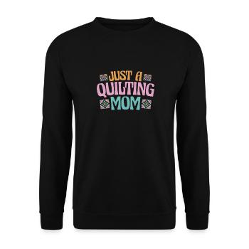 Quilting Mutter Just A Quilting Mom - Unisex Sweatshirt - black - Front - Alina (178cm) & Michal (187cm)