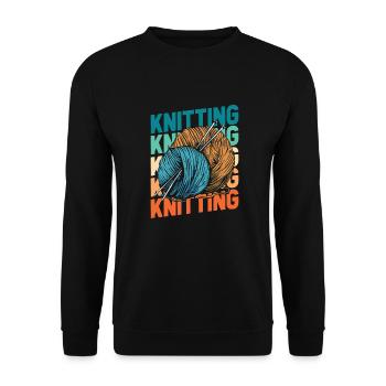 Knit - Unisex Sweatshirt - black - Front - Alina (178cm) & Michal (187cm)