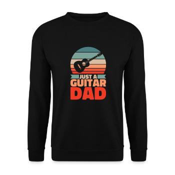 Acoustic Guitar Father Just A Guitar Dad - Unisex Sweatshirt - black - Front - Alina (178cm) & Michal (187cm)