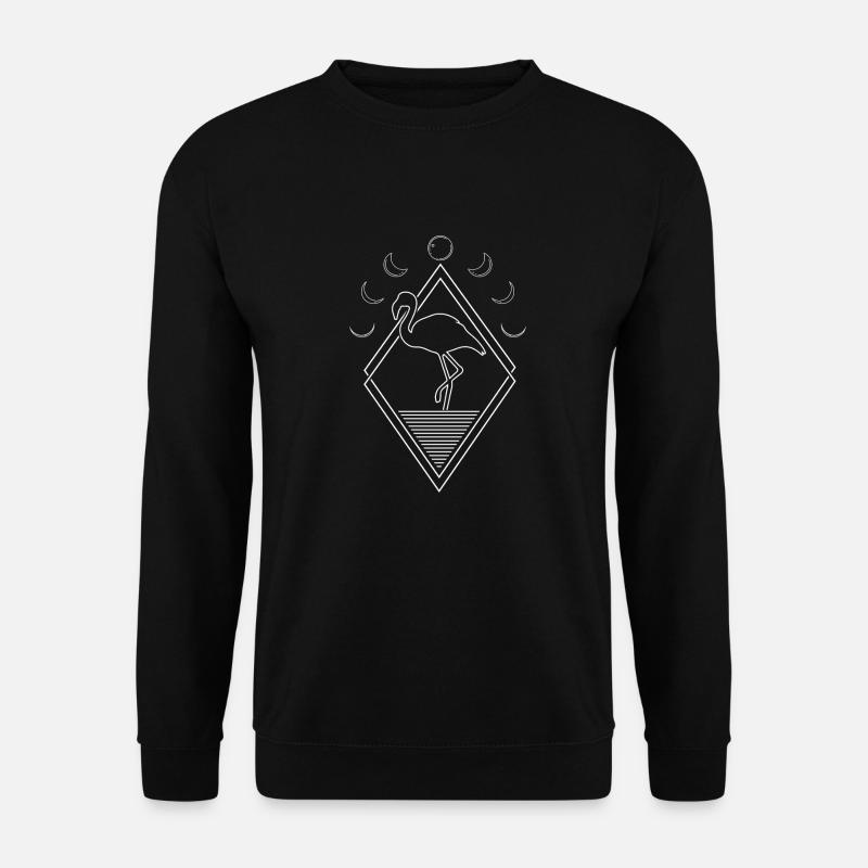 Flamingo Moon Phases - Unisex Sweatshirt - black