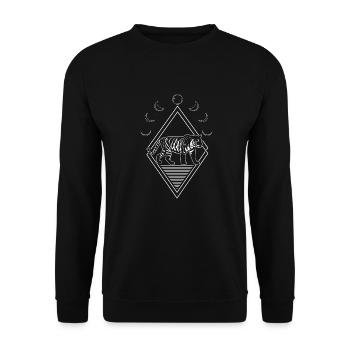 Phases de lune du tigre - Sweat-shirt Unisexe - noir - Devant - Alina (178cm) & Michal (187cm)