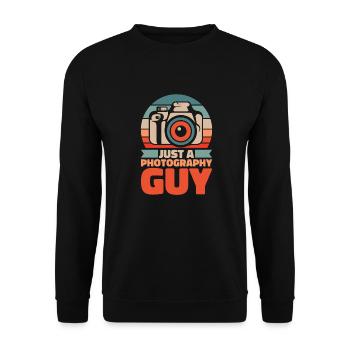 Photographer Photography Camera - Unisex Sweatshirt - black - Front - Alina (178cm) & Michal (187cm)