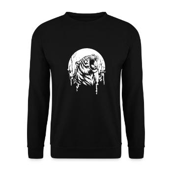 Tigre Lune Hurlant - Sweat-shirt Unisexe - noir - Devant - Alina (178cm) & Michal (187cm)