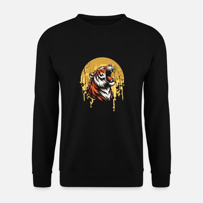 Tiger Moon Howling - Unisex Sweatshirt - black