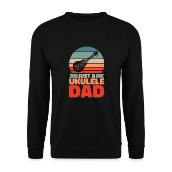 Père de ukulélé juste un papa de ukulélé - Sweat-shirt Unisexe - noir - Devant - Alina (178cm) & Michal (187cm)