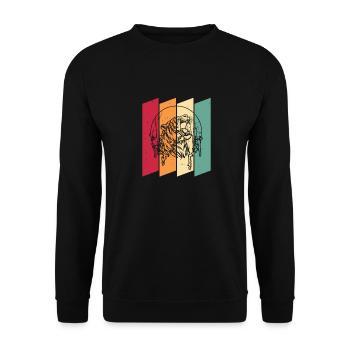 Tigre Lune Hurlant - Sweat-shirt Unisexe - noir - Devant - Alina (178cm) & Michal (187cm)