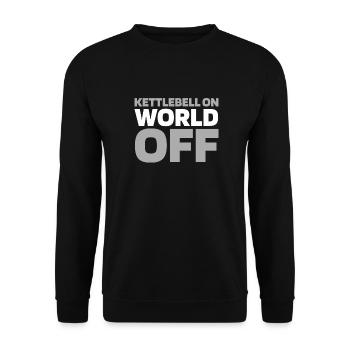 Kettlebell Kettlebell On World Off - Unisex Sweatshirt - black - Front - Alina (178cm) & Michal (187cm)