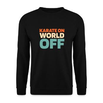 Karaté Karaté sur World Off - Sweat-shirt Unisexe - noir - Devant - Alina (178cm) & Michal (187cm)