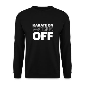 Karaté Karaté sur World Off - Sweat-shirt Unisexe - noir - Devant - Alina (178cm) & Michal (187cm)