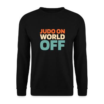 Judoka Judo sur World Off - Sweat-shirt Unisexe - noir - Devant - Alina (178cm) & Michal (187cm)