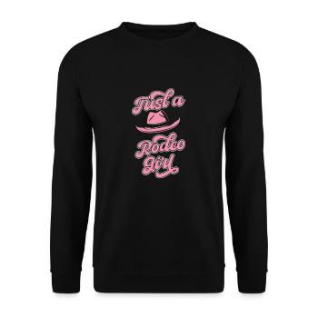 Rodeo Bull Riding Just A Rodeo Girl - Sweat-shirt Unisexe - noir - Devant - Alina (178cm) & Michal (187cm)