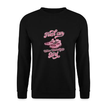 Ultramarathon Just An Ultra Marathon Girl - Unisex Sweatshirt - black - Front - Alina (178cm) & Michal (187cm)