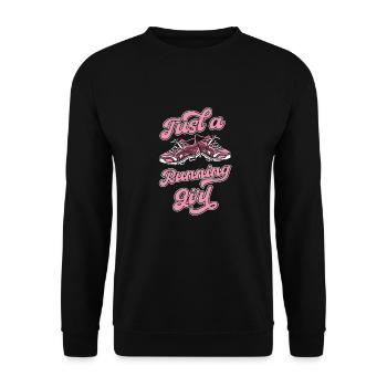 Läufer Jogger Runner Laufen Just A Running Girl - Sweat-shirt Unisexe - noir - Devant - Alina (178cm) & Michal (187cm)