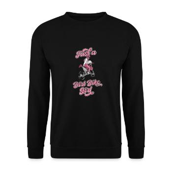 Mx motocross moto tout-terrain juste une moto tout-terrain fille - Sweat-shirt Unisexe - noir - Devant - Alina (178cm) & Michal (187cm)