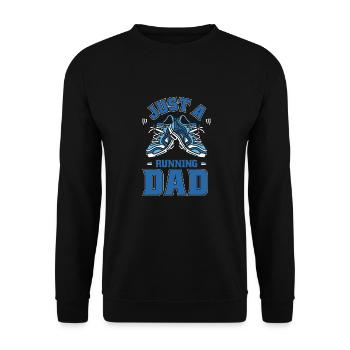 Läufer Jogger Runner Laufen Just A Running Dad - Sweat-shirt Unisexe - noir - Devant - Alina (178cm) & Michal (187cm)