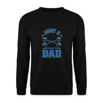 Powerlifting Powerlifter Just A Powerlifting Dad - Unisex Sweatshirt - black - Front - Alina (178cm) & Michal (187cm)