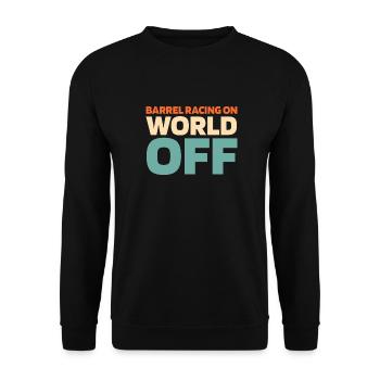 Barrel Racing Western Riding Barrel Racing - Unisex Sweatshirt - black - Front - Alina (178cm) & Michal (187cm)