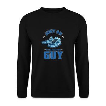 Ultramarathon Just An Ultra Marathon Guy - Unisex Sweatshirt - black - Front - Alina (178cm) & Michal (187cm)
