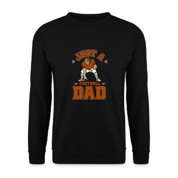 American Football Just A Football Dad - Unisex Sweatshirt - black - Front - Alina (178cm) & Michal (187cm)