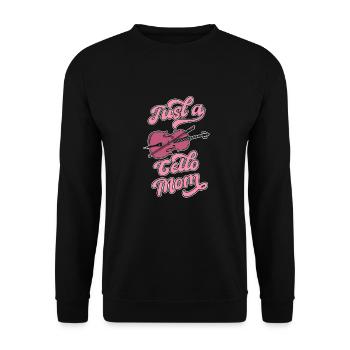 Violoncelle Violoncelliste Just A Cello Mom - Sweat-shirt Unisexe - noir - Devant - Alina (178cm) & Michal (187cm)