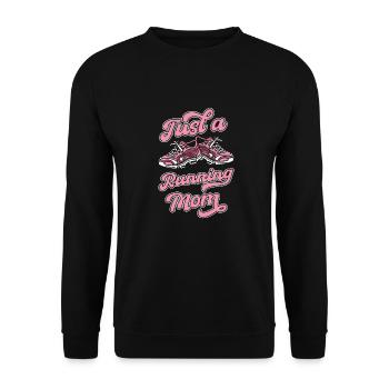 Läufer Jogger Runner Laufen Just A Running Mom - Sweat-shirt Unisexe - noir - Devant - Alina (178cm) & Michal (187cm)