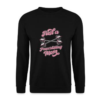 Powerlifting Powerlifter Just A Powerlifting Mom - Unisex Sweatshirt - black - Front - Alina (178cm) & Michal (187cm)