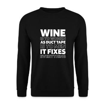 Schwarzer Humor Funny Quote Saying - Unisex Pullover - Schwarz - Vorne - Alina (178cm) & Michal (187cm)