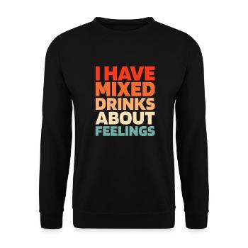 Schwarzer Humor Funny Quote Saying - Unisex Pullover - Schwarz - Vorne - Alina (178cm) & Michal (187cm)