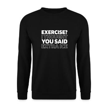 Schwarzer Humor Funny Quote Saying - Unisex Pullover - Schwarz - Vorne - Alina (178cm) & Michal (187cm)