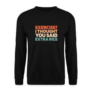 Schwarzer Humor Funny Quote Saying - Unisex Pullover - Schwarz - Vorne - Alina (178cm) & Michal (187cm)