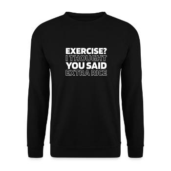 Schwarzer Humor Funny Quote Saying - Unisex Pullover - Schwarz - Vorne - Alina (178cm) & Michal (187cm)